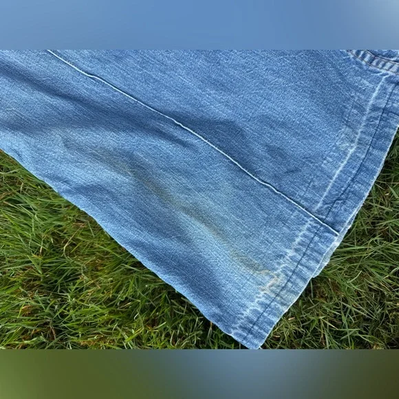 70s Vintage Wrangler Dual Front Zipper Bell Bottoms Sz 28 - Picture 3 of 12